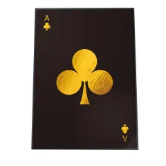 【A0サイズ（約84x119cm）】【yoko-poster-7091】クローバー トランプ 黒 アートプリント ポスター インテリア おしゃれ アート モダン シンプル お洒落   特大 大きい 小さい 縦