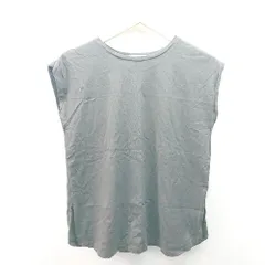 ◇ Apuweiser-riche クルーネック 無地 シンプル カジュアル ノースリーブ Ｔシャツ サイズ2 ダークグレー レディース E  【1309040055360】のサムネイル