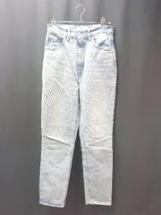 ◇ MOUSSY フロントファスナー ダメージ加工 オシャレ 大人ギャル ジーンズ サイズ25 ライトブルー レディース E  【1309040054929】