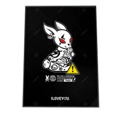 【B1サイズ（約73x103cm）】【yoko-poster-i006】うさぎ ウサギ ぬいぐるみ アートプリント ポスター インテリア おしゃれ アート モダン シンプル お洒落   特大 大きい 小さい 縦