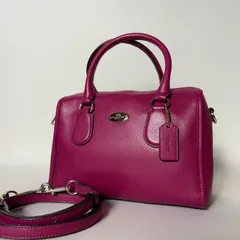 2512-213｜美品｜コーチ 2WAYハンドバッグ レザー ショッキングピンク