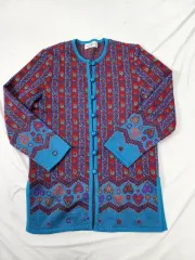 【希少】イヴサンローラン　ニットカーディガン　　　マルチカラー　良品　y2k 希少】イヴサンローラン ニットカーディガン マルチカラー 良品 y2k