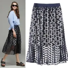 O'2nd オッズセカンド 66 70号 27-28 メッシュ ドット チュール スカート W-スカート-173