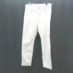 ◇ niko and … フロントファスナー 無地 シンプル 大人カジュアル ジーンズ サイズ② ホワイト レディース E  【1309040056879】