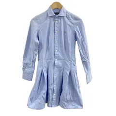 ポロラルフローレン ワンピース サイズ2 S レディース美品  - ライトブルー レギュラーカラー/長袖/ひざ丈/シャツワンピ