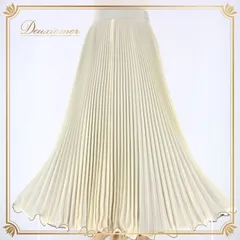 社交ダンス 衣装 スタンダード スカート レッスンウェア オフホワイト系 ブラウン系 アイボリー PAPILLON パピヨン プリーツ 無地 シンプル ポリエステル スポーツ ダンスウェア フォーマル サイズM おしゃれ かわいい 女性用 シンプルコーデ