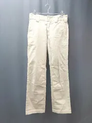 ◇ Dickies ディッキーズ フロントファスナー 無地 ストリート カジュアル チノパン サイズXS カーキ レディース E  【1309040057357】