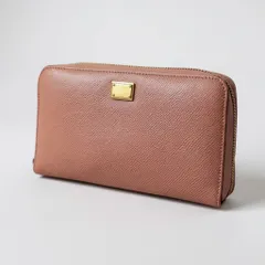 a5 DOLCE&GABBANA ドルチェアンドガッバーナ ラウンドファスナー 長財布 レザー ロゴプレート ピンク レディースk02iのサムネイル