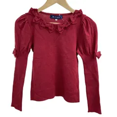 新品同様✨エムズグレイシー リボンリブニット トップス 赤 近年モデル 38 M 新品□エムズグレイシー ウエストリボン リブニット セーター 定価3万