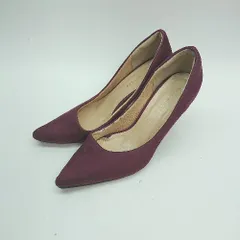 ◇ LELIEN PLUS 上品 綺麗め フォーマル ポインテッドトゥ パンプス サイズSS パープル レディース E  【1309040059313】