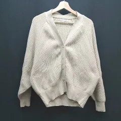 ◇ Aunt Marie's フロントボタン 厚手 秋冬向け カジュアル 長袖 カーディガン 表記なし ベージュ レディース E  【1309040058880】