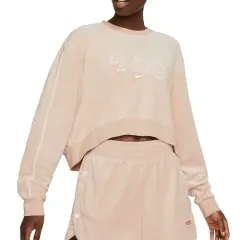 ナイキ L フリース オーバーサイズ クロップド スウェットTシャツ W-長袖-173