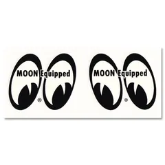 ムーンアイズ ステッカー アメリカン 車 かっこいい おしゃれ バイク カーステッカー ホットロッド MOONEYES MOON Equipped 左右セット 