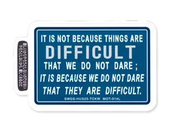 ステッカー 車 アメリカン かっこいい おしゃれ バイク 世田谷ベース カーステッカー ことわざステッカー モットー サイズL やろうとしないから難しくなるのだ 