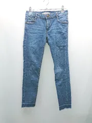 ◇ ZARA ザラ ストレッチ デニム カジュアル きれいめ 大人っぽい スキニーパンツ サイズ36 ブルー レディース E  【1309040063808】