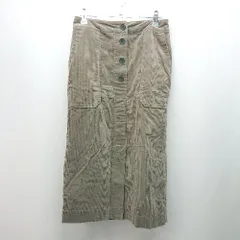 ◇ NOLLEYS ノーリーズ コーデュロイ生地 無地 カジュアル ロング丈 タイト スカート サイズ38 ブラウン レディース E  【1309040064584】