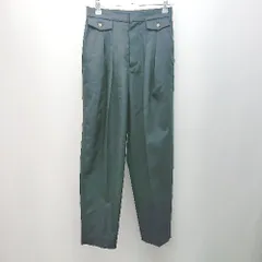 ◇ EUCLAID エウクレイド タック センタープレス 無地 カジュアル ストレートパンツ サイズ38 ネイビー レディース E  【1309040064539】のサムネイル