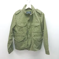 ◇ green label relaxing カジュアル きれいめ 無地 フロントボタン 長袖 ジャケット サイズ42 カーキ レディース E  【1309040064515】