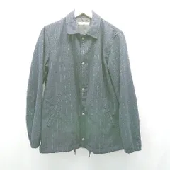 ◇ nano universe ストライプ ゆったり シンプル 長袖 ジャケット 表記なし ネイビー メンズ E  【1309040065628】