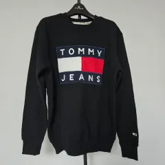 トミーヒルフィガー M 100 起毛 フリース スウェット ラウンドTシャツ M-長袖-611