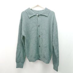 ◇ EMMA CLOTHES 엠마 클로즈 리브 오버사이즈 두꺼운 긴팔 가디건 사이즈 M 카키 레이디스 E [1309040066618]