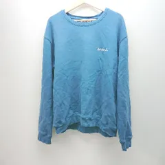 ◇ MARK GONZALES クルーネック バックプリント 刺繡 ブランドロゴ 長袖 トレーナー サイズXL ブルー レディース E  【1309040068148】