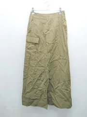 ◇ Spick & Span スピック＆スパン スリット サイドジップ 裏地 ロング丈 タイト スカート サイズ36 グリーン レディース E  【1309040068025】