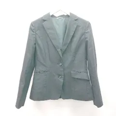 ◇ PERSON'S パーソンズ フロントボタン 肩パッド スーツ 長袖 ジャケット ブレザー サイズ13 ブラック レディース E  【1309040071858】