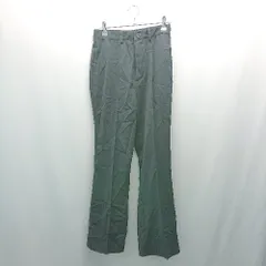 ◇ JEANASiS ウエストゴム バックスリット センタープレス ストレートパンツ サイズM ダークグレー レディース E  【1309040075832】