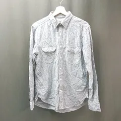 ◇ GREEN LABEL RELAXING スタンダードカラー フロントボタン 透け感なし 長袖 シャツ サイズL ライトブルー レディース E  【1309040075726】