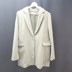 ◇ rienda リエンダ 綺麗め 大人 前ボタン閉め 長袖 ジャケット サイズS グリーン レディース E  【1309040077102】