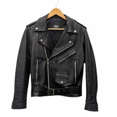 HORN WORKS ホーンワークス ダブルライダースジャケット レザー 牛革 ブラック サイズ M