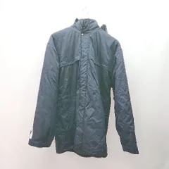 ◇ Champion チャンピオン ボア裏地 ロゴプリント 防寒 フーディー ロング丈 長袖 ジャンパー 表記なし ネイビー メンズ E  【1309040079915】