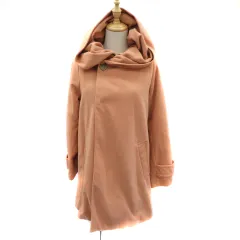 ダブルクローゼット w closet コート ロング丈 フード付き F ピンクベージュ /YK39