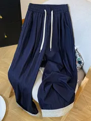 【春と秋の楽々スタイル】レディースワイドパンツ、軽量素材、ハイウエスト、着痩せ効果、カジュアルパンツ、抜群の履き心地、おしゃれ、上