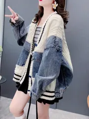 カーディガン レディース ニット フロントボタン オーバーサイズ ルーズ おしゃれ 韓国風 厚手 秋 冬