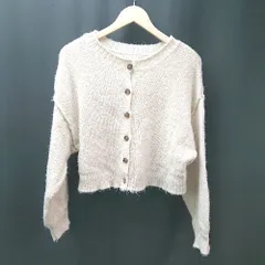 ◇ lian セーター ニット 羽織り フロントボタン 秋冬向け 長袖 カーディガン サイズFREE ベージュ レディース E  【1309040083059】