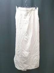 ◇ neuna ウエストゴム カジュアル ポケット バックスリット ロング丈 タイト スカート サイズL ベージュ レディース E  【1309040081956】