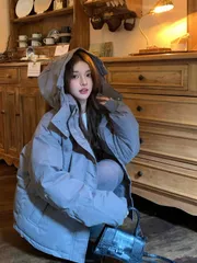 秋冬 ダウンコート レディース 中綿ジャケット フード付き ショート丈 アウター 厚手 ゆったり 韓国風 可愛い カジュアル 通勤 通学
