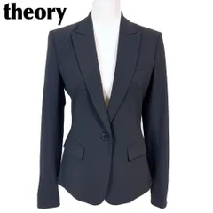 theory テーラードジャケット ワンボタン 4 無地 ブラック