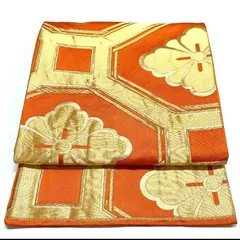 ［5309］袋帯 花菱御天井柄 金彩 六通 正絹 着物 フォーマル