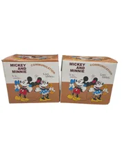 【管理番号-P】ミッキー＆ミニー　ディズニー　みんなのキャラクター　フタ付マグカップ　2個セット　現状品