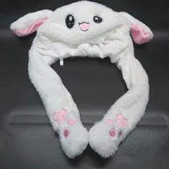 ◇ ノーブランド うさぎ コスプレ ハロウィン かわいい モコモコ イベント 被り物 ホワイト 表記なし レディース E  【1309040089969】