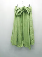 ◇ ◎ tocco closet トッコクローゼット ウエストゴム 無地 上品 ロング フレア スカート 表記なし グリーン レディース E  【1309040091542】