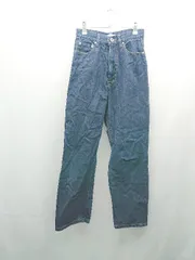 ◇ apres jour mignon コットン100% 無地 サラサラ生地 シンプル カジュアル デニムパンツ サイズS ブルー レディース E  【1309040091306】のサムネイル