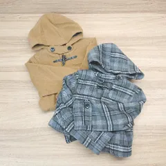 ◇ 《 GLOBAL WORK まとめ売り2点セット サイズ混合 キッズ フロントボタン ダッフルコート レディース 》 E  【1309040092044】