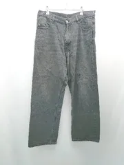 ◇ KOOKY'N クーキー フロントファスナー ブランドロゴパッチ ダメージ加工 デニムパンツ サイズ34 ブラック メンズ E  【1309040093409】