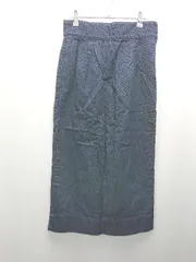 ◇ ROPE PICNIC サイドファスナー フロントスリット ロング丈 フレア スカート サイズ38 ダークブルー レディース E  【1309040096646】