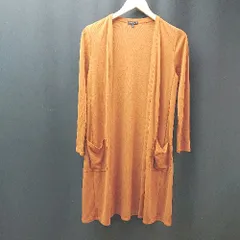 ◇ INDIVI インディヴィ ニット 薄手 透け感 ストレッチ シンプル 長袖 カーディガン サイズ38 ブラウン レディース E  【1309040098978】