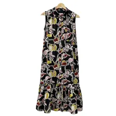 Grace Class(グレースクラス) ワンピース サイズ36 S レディース美品  - 黒×ライトピンク×マルチ